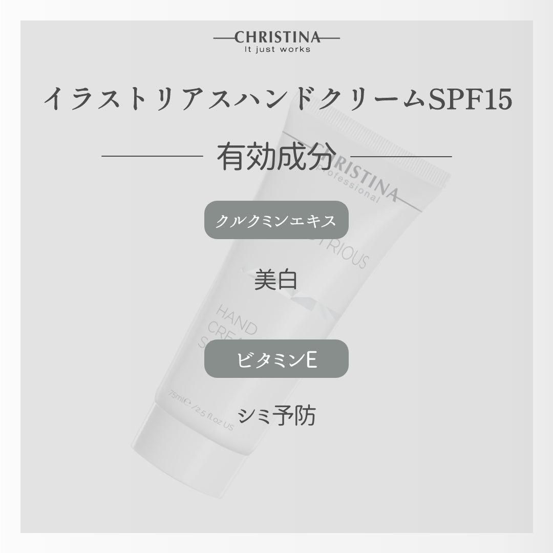 【イラストリアス】ーCHRISTINAー ハンドクリームSPF15